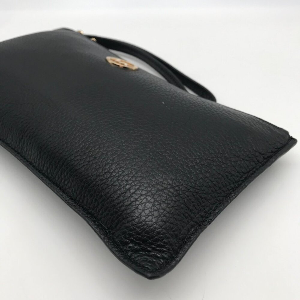 Michael Kors Black Pebbled Leather Fulton Large Writslet Clutch - Picture 7 of 11